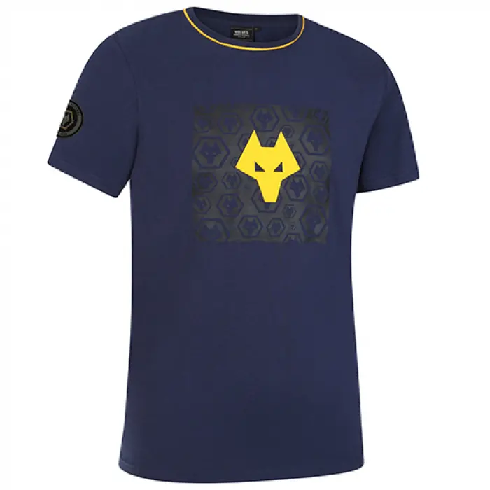 Wolverhampton Wanderers Kits Shop | Terrace Wolf Head T-Shirt – Navy Wolves Jerseys and Gear